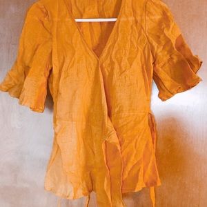 Old Navy short sleeve wrap shirt!